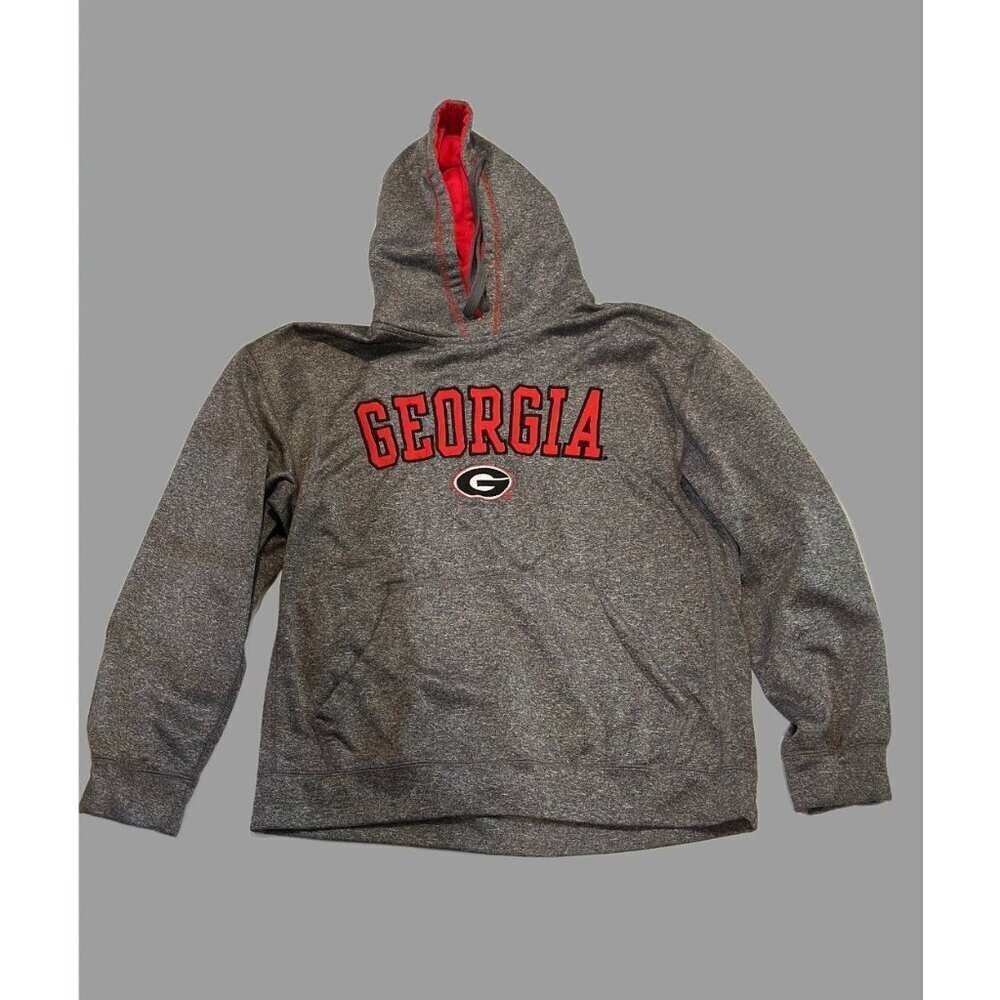 UGA Georgia Bulldogs Section 101 Majestic Hoodie Adult Large Dark Gray Dawgs